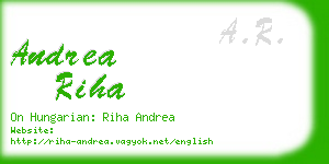 andrea riha business card